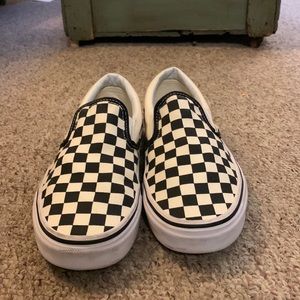 Vans| Size 9.5| Black and white checkered
